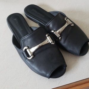 Jeffrey Campbell peep toe mules